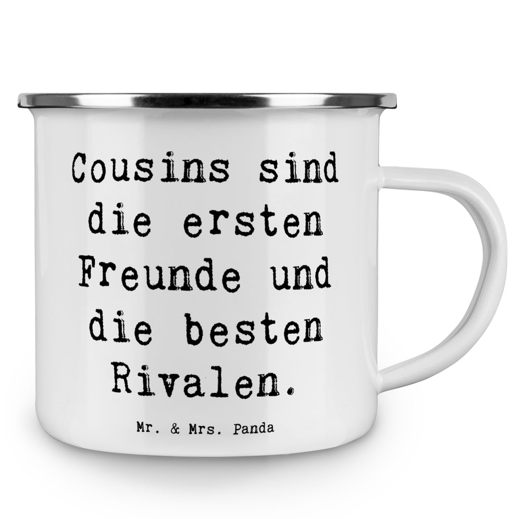 Camping Emaille Tasse Cousins Dynamik Campingtasse, Trinkbecher, Metalltasse, Outdoor Tasse, Emaille Trinkbecher, Blechtasse Outdoor, Emaille Campingbecher, Edelstahl Trinkbecher, Metalltasse für Camping, Kaffee Blechtasse, Camping Tasse Metall