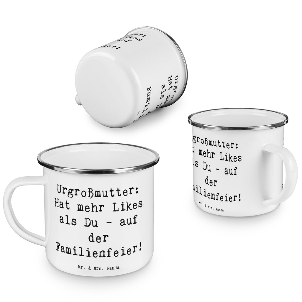 Camping Emaille Tasse Urgroßmutter Likes Campingtasse, Trinkbecher, Metalltasse, Outdoor Tasse, Emaille Trinkbecher, Blechtasse Outdoor, Emaille Campingbecher, Edelstahl Trinkbecher, Metalltasse für Camping, Kaffee Blechtasse, Camping Tasse Metall