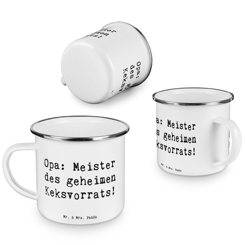 Camping Emaille Tasse Opa Keksmeister Campingtasse, Trinkbecher, Metalltasse, Outdoor Tasse, Emaille Trinkbecher, Blechtasse Outdoor, Emaille Campingbecher, Edelstahl Trinkbecher, Metalltasse für Camping, Kaffee Blechtasse, Camping Tasse Metall