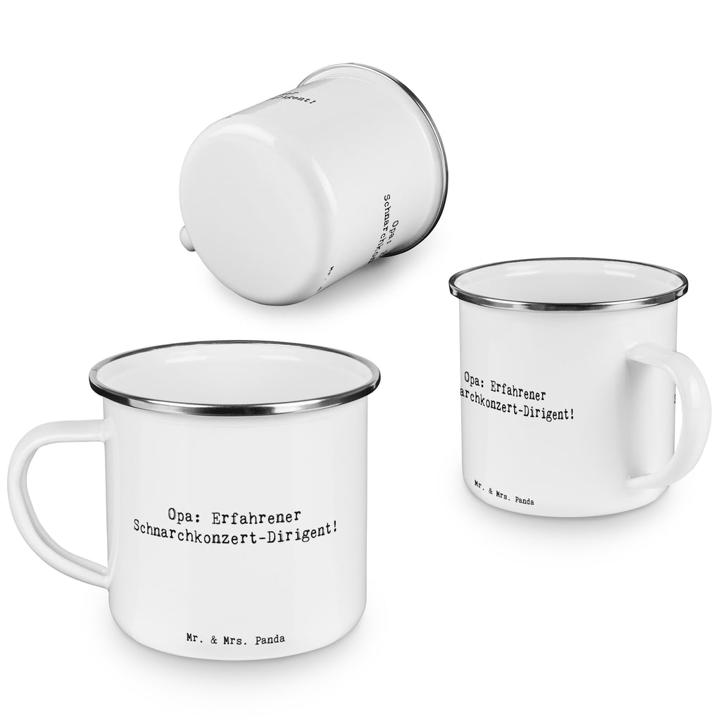 Camping Emaille Tasse Schnarch Dirigent Campingtasse, Trinkbecher, Metalltasse, Outdoor Tasse, Emaille Trinkbecher, Blechtasse Outdoor, Emaille Campingbecher, Edelstahl Trinkbecher, Metalltasse für Camping, Kaffee Blechtasse, Camping Tasse Metall