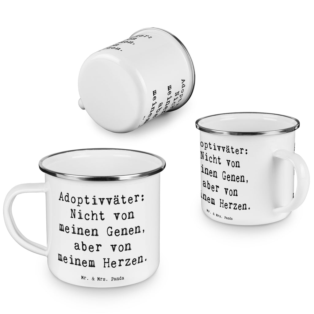 Camping Emaille Tasse Adoptivväter: Nicht von meinen Genen, aber von meinem Herzen. Campingtasse, Trinkbecher, Metalltasse, Outdoor Tasse, Emaille Trinkbecher, Blechtasse Outdoor, Emaille Campingbecher, Edelstahl Trinkbecher, Metalltasse für Camping, Kaffee Blechtasse, Camping Tasse Metall