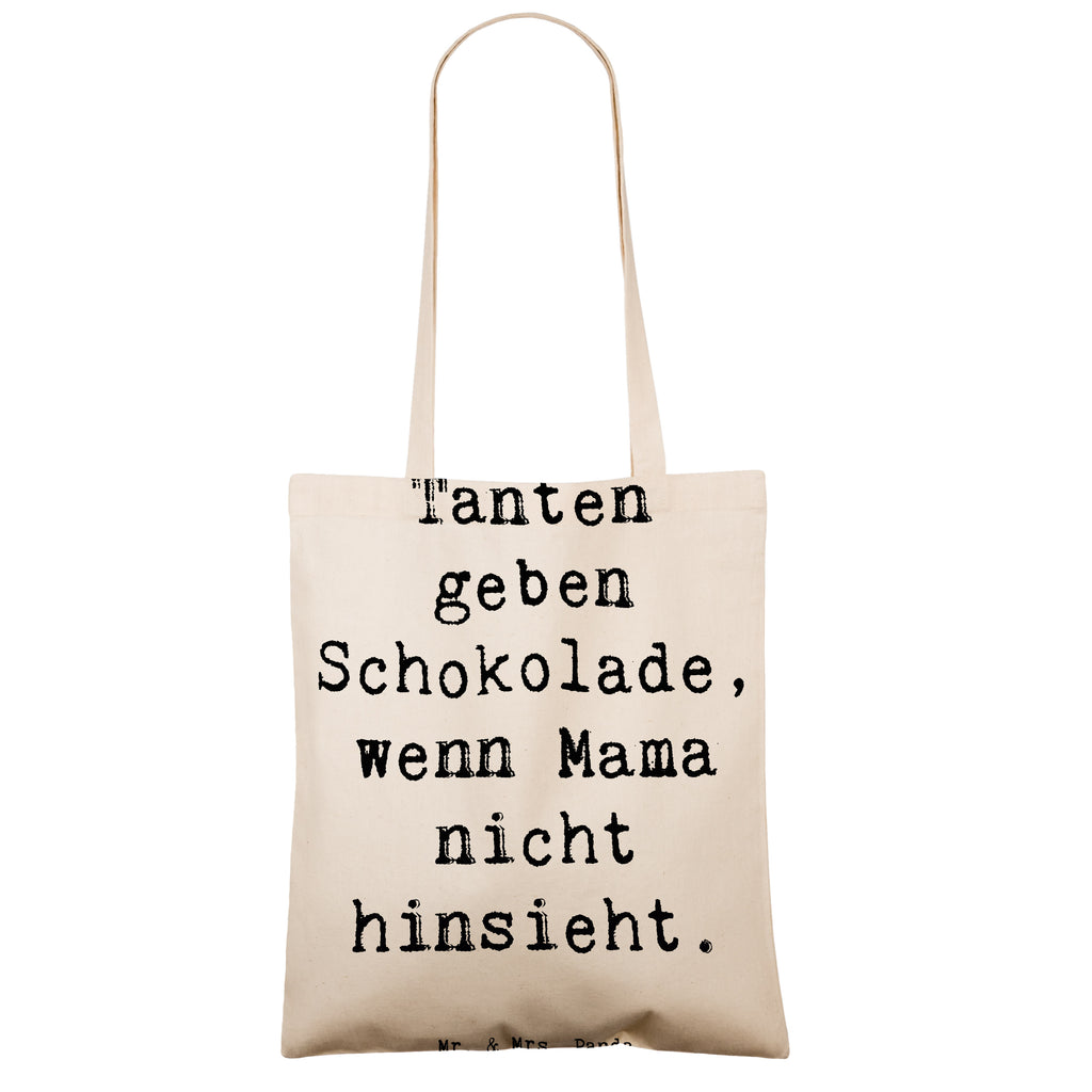 Tragetasche Spruch Tanten geben Schokolade, wenn Mama nicht hinsieht. Beuteltasche, Beutel, Einkaufstasche, Jutebeutel, Stoffbeutel, Tasche, Shopper, Umhängetasche, Strandtasche, Schultertasche, Stofftasche, Tragetasche, Badetasche, Jutetasche, Einkaufstüte, Laptoptasche, Familie, Vatertag, Muttertag, Bruder, Schwester, Mama, Papa, Oma, Opa