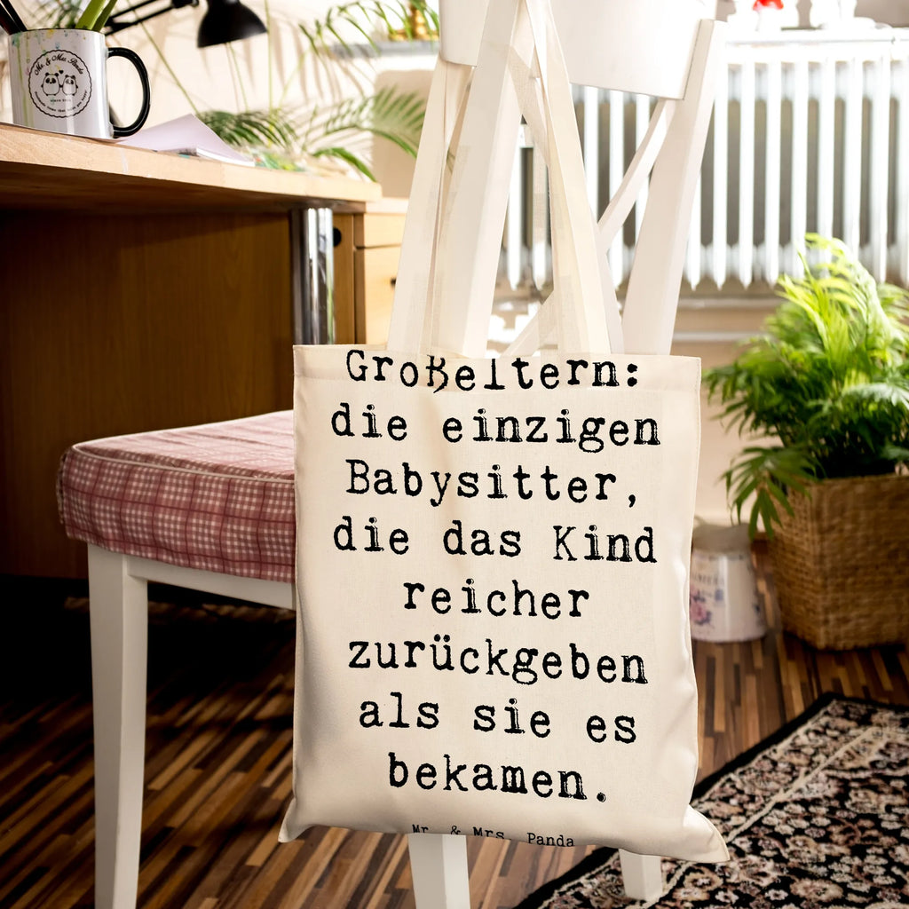 Tragetasche Spruch Großeltern Babysitter Beuteltasche, Beutel, Einkaufstasche, Jutebeutel, Stoffbeutel, Tasche, Shopper, Umhängetasche, Strandtasche, Schultertasche, Stofftasche, Tragetasche, Badetasche, Jutetasche, Einkaufstüte, Laptoptasche, Familie, Vatertag, Muttertag, Bruder, Schwester, Mama, Papa, Oma, Opa