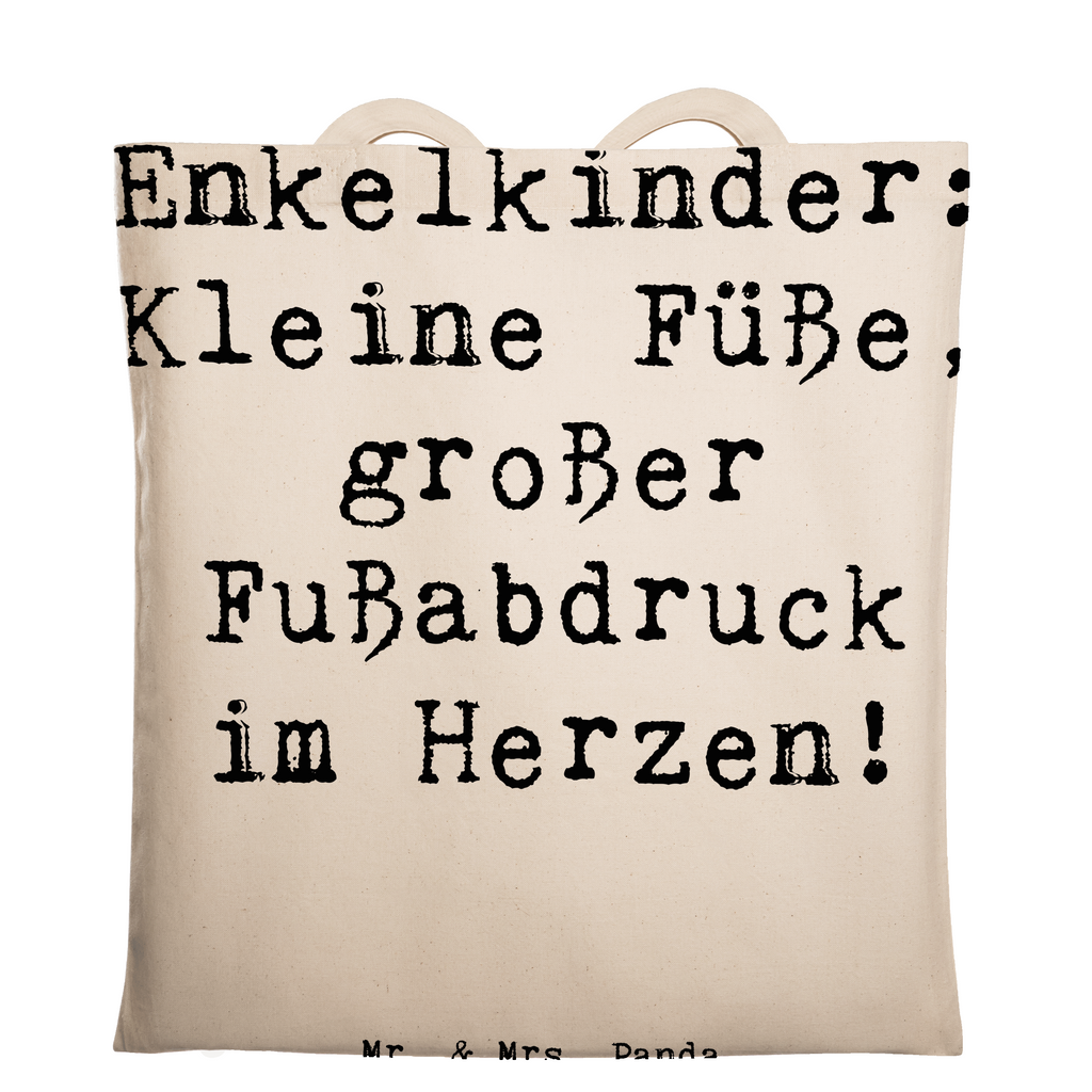 Tragetasche Spruch Enkelkinder Fußabdruck Beuteltasche, Beutel, Einkaufstasche, Jutebeutel, Stoffbeutel, Tasche, Shopper, Umhängetasche, Strandtasche, Schultertasche, Stofftasche, Tragetasche, Badetasche, Jutetasche, Einkaufstüte, Laptoptasche, Familie, Vatertag, Muttertag, Bruder, Schwester, Mama, Papa, Oma, Opa