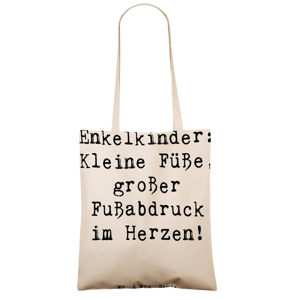 Tragetasche Spruch Enkelkinder Fußabdruck Beuteltasche, Beutel, Einkaufstasche, Jutebeutel, Stoffbeutel, Tasche, Shopper, Umhängetasche, Strandtasche, Schultertasche, Stofftasche, Tragetasche, Badetasche, Jutetasche, Einkaufstüte, Laptoptasche, Familie, Vatertag, Muttertag, Bruder, Schwester, Mama, Papa, Oma, Opa