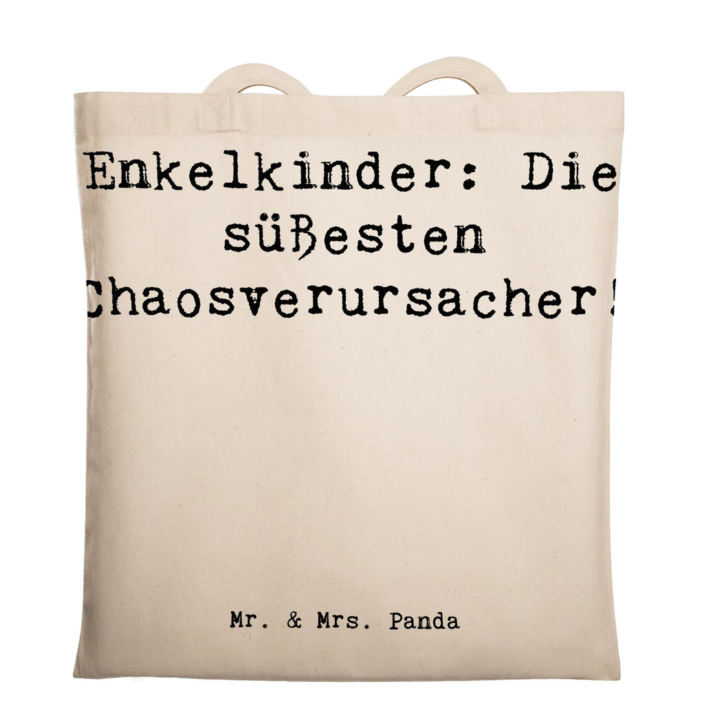 Tragetasche Spruch Enkelkinder: Die süßesten Chaosverursacher! Beuteltasche, Beutel, Einkaufstasche, Jutebeutel, Stoffbeutel, Tasche, Shopper, Umhängetasche, Strandtasche, Schultertasche, Stofftasche, Tragetasche, Badetasche, Jutetasche, Einkaufstüte, Laptoptasche, Familie, Vatertag, Muttertag, Bruder, Schwester, Mama, Papa, Oma, Opa