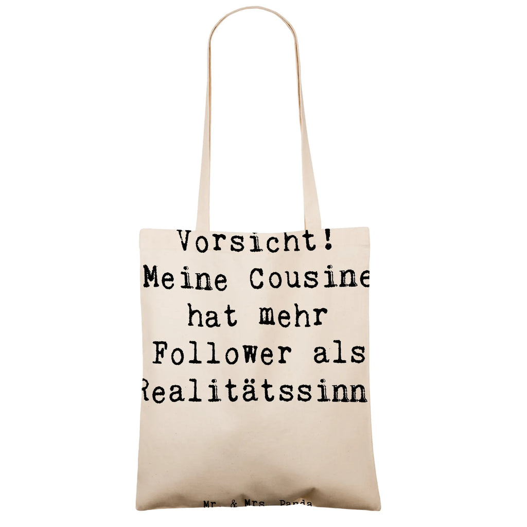 Tragetasche Spruch Cousine Influencer Beuteltasche, Beutel, Einkaufstasche, Jutebeutel, Stoffbeutel, Tasche, Shopper, Umhängetasche, Strandtasche, Schultertasche, Stofftasche, Tragetasche, Badetasche, Jutetasche, Einkaufstüte, Laptoptasche, Familie, Vatertag, Muttertag, Bruder, Schwester, Mama, Papa, Oma, Opa