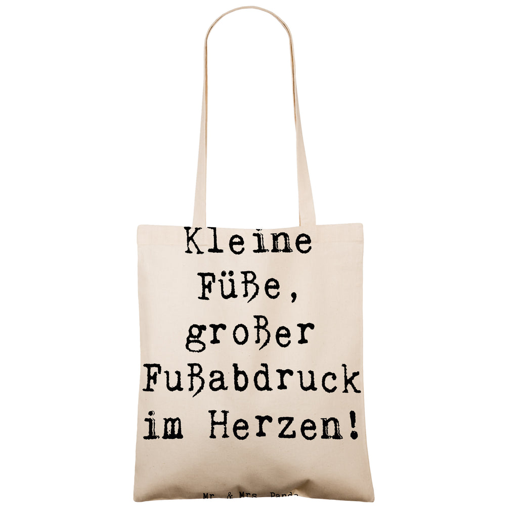 Tragetasche Spruch Kind Fußabdruck Beuteltasche, Beutel, Einkaufstasche, Jutebeutel, Stoffbeutel, Tasche, Shopper, Umhängetasche, Strandtasche, Schultertasche, Stofftasche, Tragetasche, Badetasche, Jutetasche, Einkaufstüte, Laptoptasche, Familie, Vatertag, Muttertag, Bruder, Schwester, Mama, Papa, Oma, Opa