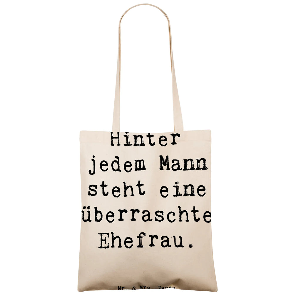 Tragetasche Spruch Überraschte Ehefrau Beuteltasche, Beutel, Einkaufstasche, Jutebeutel, Stoffbeutel, Tasche, Shopper, Umhängetasche, Strandtasche, Schultertasche, Stofftasche, Tragetasche, Badetasche, Jutetasche, Einkaufstüte, Laptoptasche, Familie, Vatertag, Muttertag, Bruder, Schwester, Mama, Papa, Oma, Opa