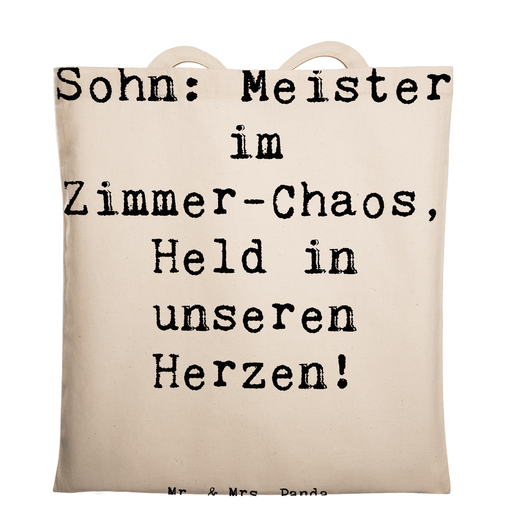 Tragetasche Spruch Sohn Chaosheld Beuteltasche, Beutel, Einkaufstasche, Jutebeutel, Stoffbeutel, Tasche, Shopper, Umhängetasche, Strandtasche, Schultertasche, Stofftasche, Tragetasche, Badetasche, Jutetasche, Einkaufstüte, Laptoptasche, Familie, Vatertag, Muttertag, Bruder, Schwester, Mama, Papa, Oma, Opa