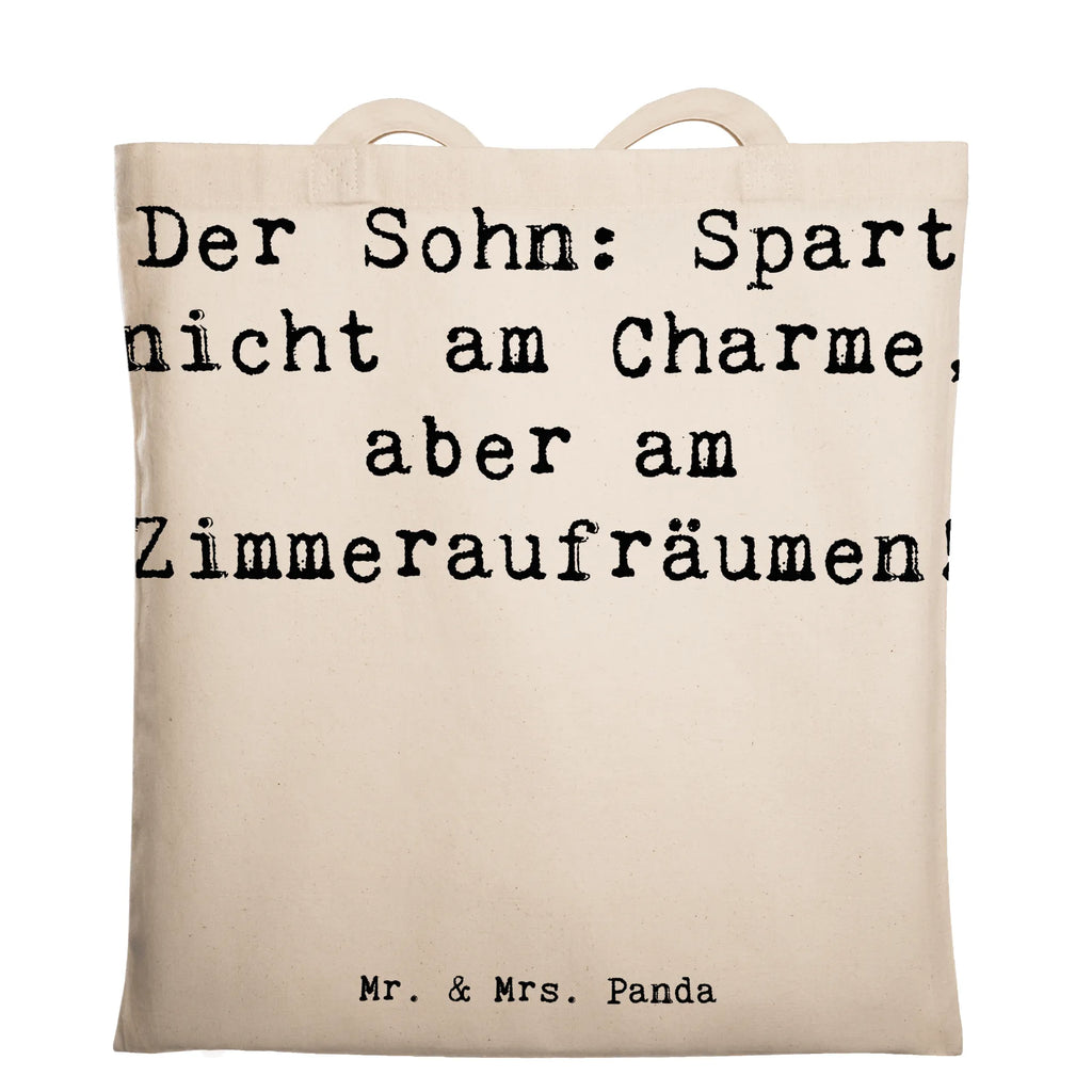 Tragetasche Spruch Sohn Charme Beuteltasche, Beutel, Einkaufstasche, Jutebeutel, Stoffbeutel, Tasche, Shopper, Umhängetasche, Strandtasche, Schultertasche, Stofftasche, Tragetasche, Badetasche, Jutetasche, Einkaufstüte, Laptoptasche, Familie, Vatertag, Muttertag, Bruder, Schwester, Mama, Papa, Oma, Opa