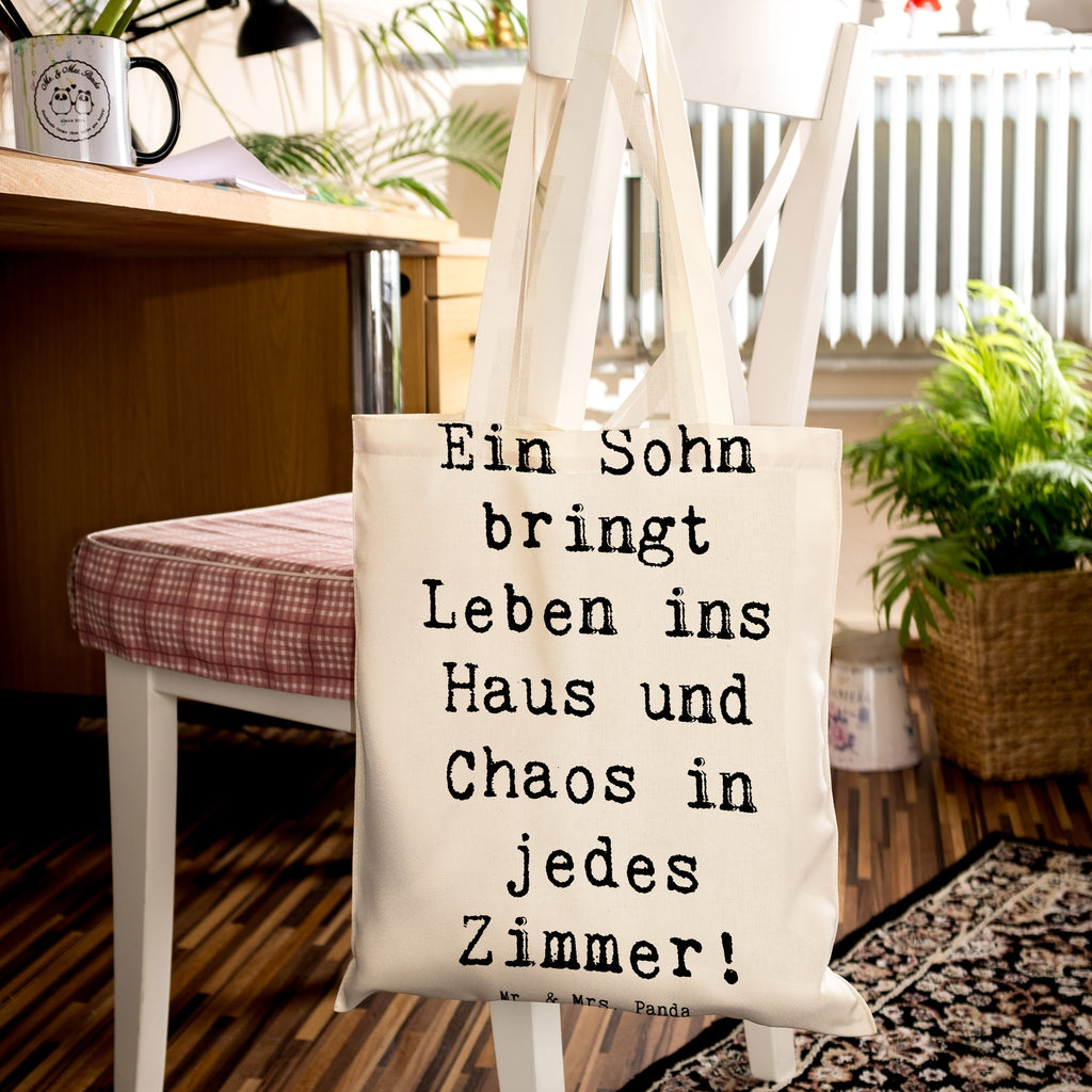 Tragetasche Spruch Lebhafter Sohn Beuteltasche, Beutel, Einkaufstasche, Jutebeutel, Stoffbeutel, Tasche, Shopper, Umhängetasche, Strandtasche, Schultertasche, Stofftasche, Tragetasche, Badetasche, Jutetasche, Einkaufstüte, Laptoptasche, Familie, Vatertag, Muttertag, Bruder, Schwester, Mama, Papa, Oma, Opa