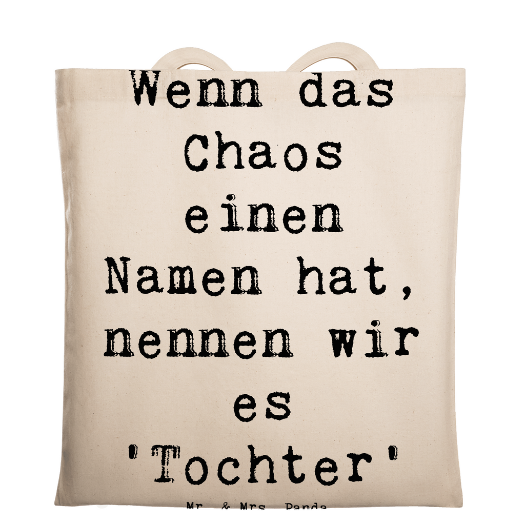 Tragetasche Spruch Chaos Tochter Beuteltasche, Beutel, Einkaufstasche, Jutebeutel, Stoffbeutel, Tasche, Shopper, Umhängetasche, Strandtasche, Schultertasche, Stofftasche, Tragetasche, Badetasche, Jutetasche, Einkaufstüte, Laptoptasche, Familie, Vatertag, Muttertag, Bruder, Schwester, Mama, Papa, Oma, Opa