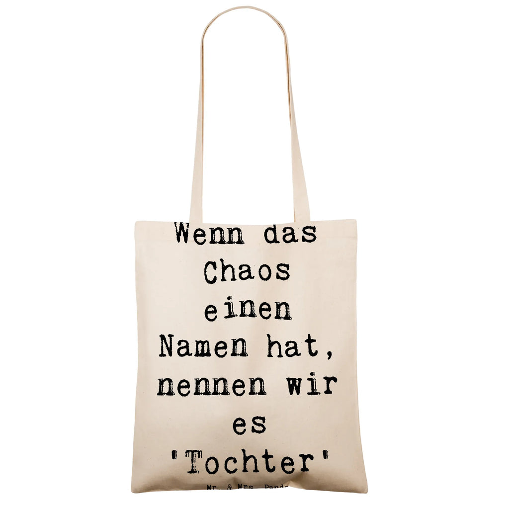 Tragetasche Spruch Chaos Tochter Beuteltasche, Beutel, Einkaufstasche, Jutebeutel, Stoffbeutel, Tasche, Shopper, Umhängetasche, Strandtasche, Schultertasche, Stofftasche, Tragetasche, Badetasche, Jutetasche, Einkaufstüte, Laptoptasche, Familie, Vatertag, Muttertag, Bruder, Schwester, Mama, Papa, Oma, Opa