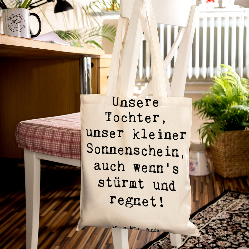 Tragetasche Spruch Tochter Sonnenschein Beuteltasche, Beutel, Einkaufstasche, Jutebeutel, Stoffbeutel, Tasche, Shopper, Umhängetasche, Strandtasche, Schultertasche, Stofftasche, Tragetasche, Badetasche, Jutetasche, Einkaufstüte, Laptoptasche, Familie, Vatertag, Muttertag, Bruder, Schwester, Mama, Papa, Oma, Opa