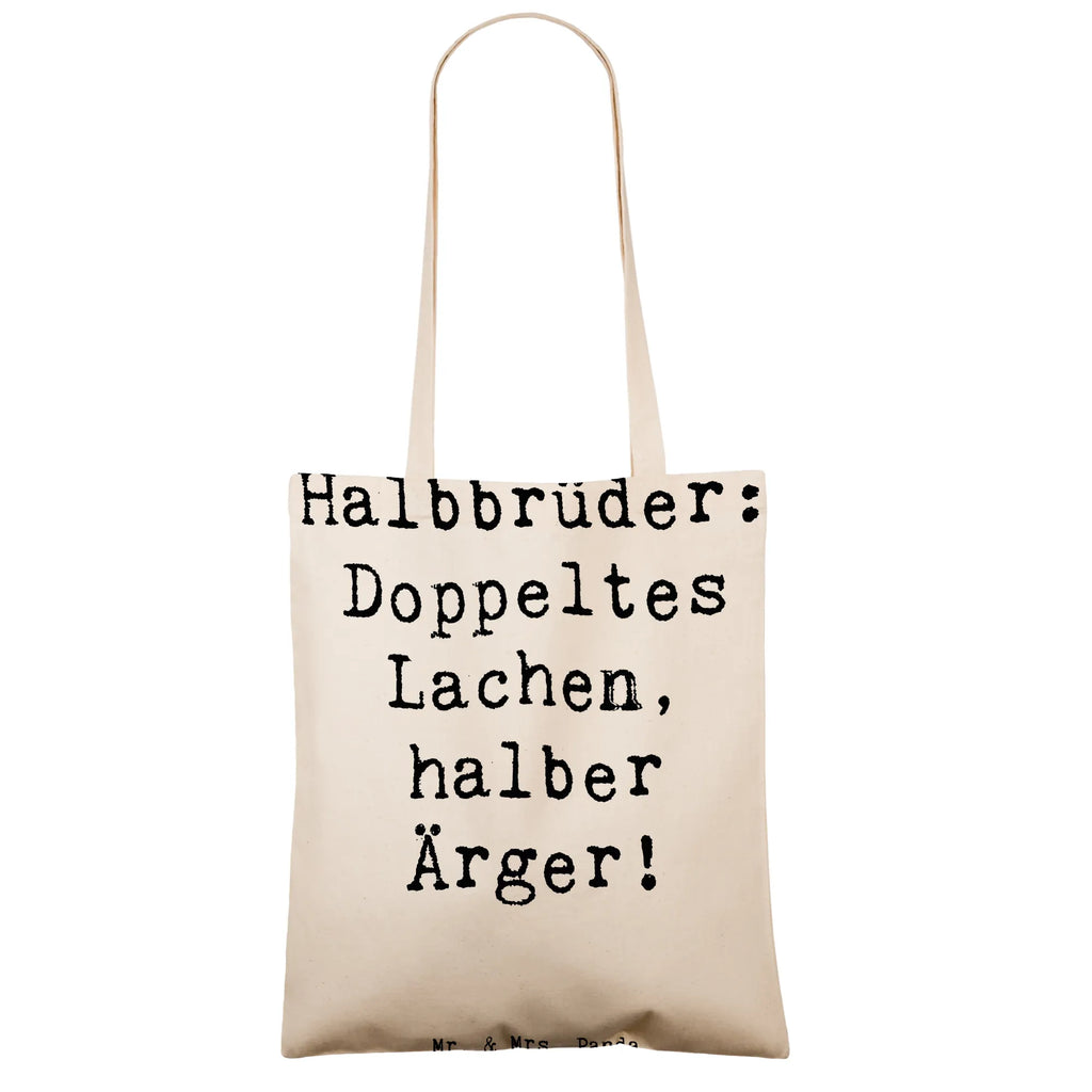 Tragetasche Spruch Halbbruder Lachen Beuteltasche, Beutel, Einkaufstasche, Jutebeutel, Stoffbeutel, Tasche, Shopper, Umhängetasche, Strandtasche, Schultertasche, Stofftasche, Tragetasche, Badetasche, Jutetasche, Einkaufstüte, Laptoptasche, Familie, Vatertag, Muttertag, Bruder, Schwester, Mama, Papa, Oma, Opa