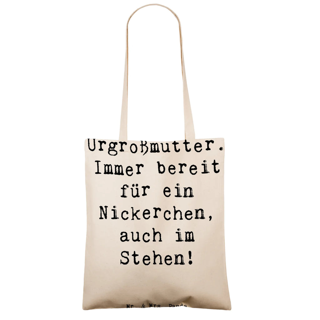 Tragetasche Spruch Urgroßmutter Nickerchen Beuteltasche, Beutel, Einkaufstasche, Jutebeutel, Stoffbeutel, Tasche, Shopper, Umhängetasche, Strandtasche, Schultertasche, Stofftasche, Tragetasche, Badetasche, Jutetasche, Einkaufstüte, Laptoptasche, Familie, Vatertag, Muttertag, Bruder, Schwester, Mama, Papa, Oma, Opa