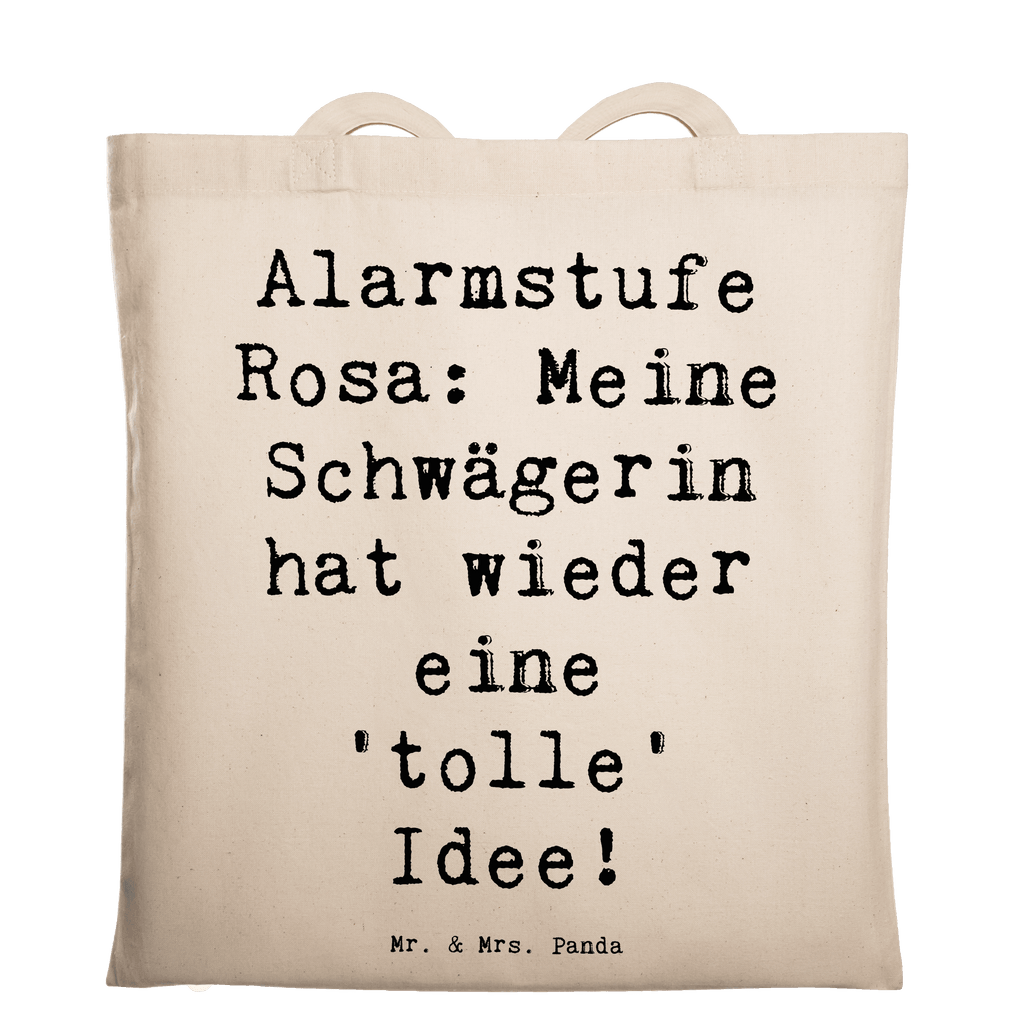 Tragetasche Schwägerin Alarmstufe Beuteltasche, Beutel, Einkaufstasche, Jutebeutel, Stoffbeutel