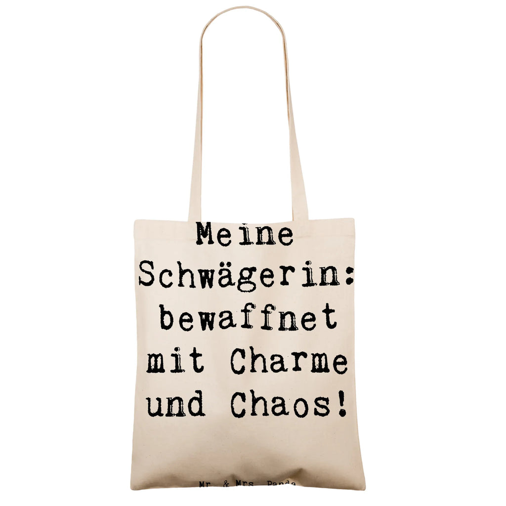 Tragetasche Spruch Schwägerin Charmant Chaos Beuteltasche, Beutel, Einkaufstasche, Jutebeutel, Stoffbeutel, Tasche, Shopper, Umhängetasche, Strandtasche, Schultertasche, Stofftasche, Tragetasche, Badetasche, Jutetasche, Einkaufstüte, Laptoptasche, Familie, Vatertag, Muttertag, Bruder, Schwester, Mama, Papa, Oma, Opa