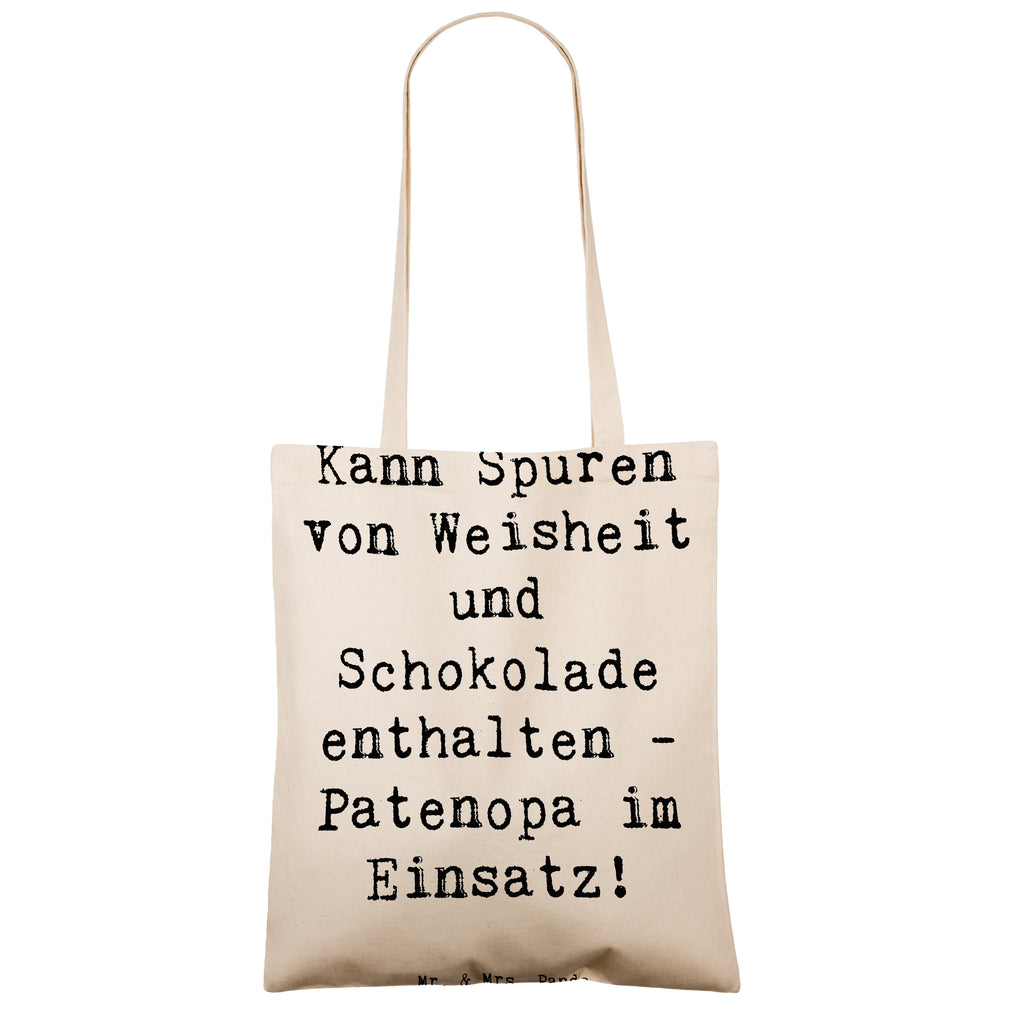 Tragetasche Spruch Patenopa und Weisheit Beuteltasche, Beutel, Einkaufstasche, Jutebeutel, Stoffbeutel, Tasche, Shopper, Umhängetasche, Strandtasche, Schultertasche, Stofftasche, Tragetasche, Badetasche, Jutetasche, Einkaufstüte, Laptoptasche, Familie, Vatertag, Muttertag, Bruder, Schwester, Mama, Papa, Oma, Opa