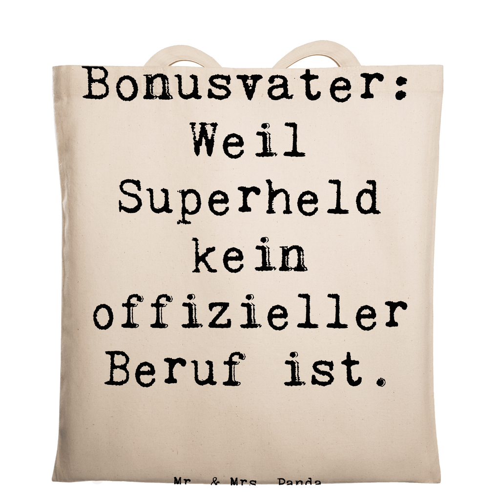 Tragetasche Spruch Bonusvater Superheld Beuteltasche, Beutel, Einkaufstasche, Jutebeutel, Stoffbeutel, Tasche, Shopper, Umhängetasche, Strandtasche, Schultertasche, Stofftasche, Tragetasche, Badetasche, Jutetasche, Einkaufstüte, Laptoptasche, Familie, Vatertag, Muttertag, Bruder, Schwester, Mama, Papa, Oma, Opa