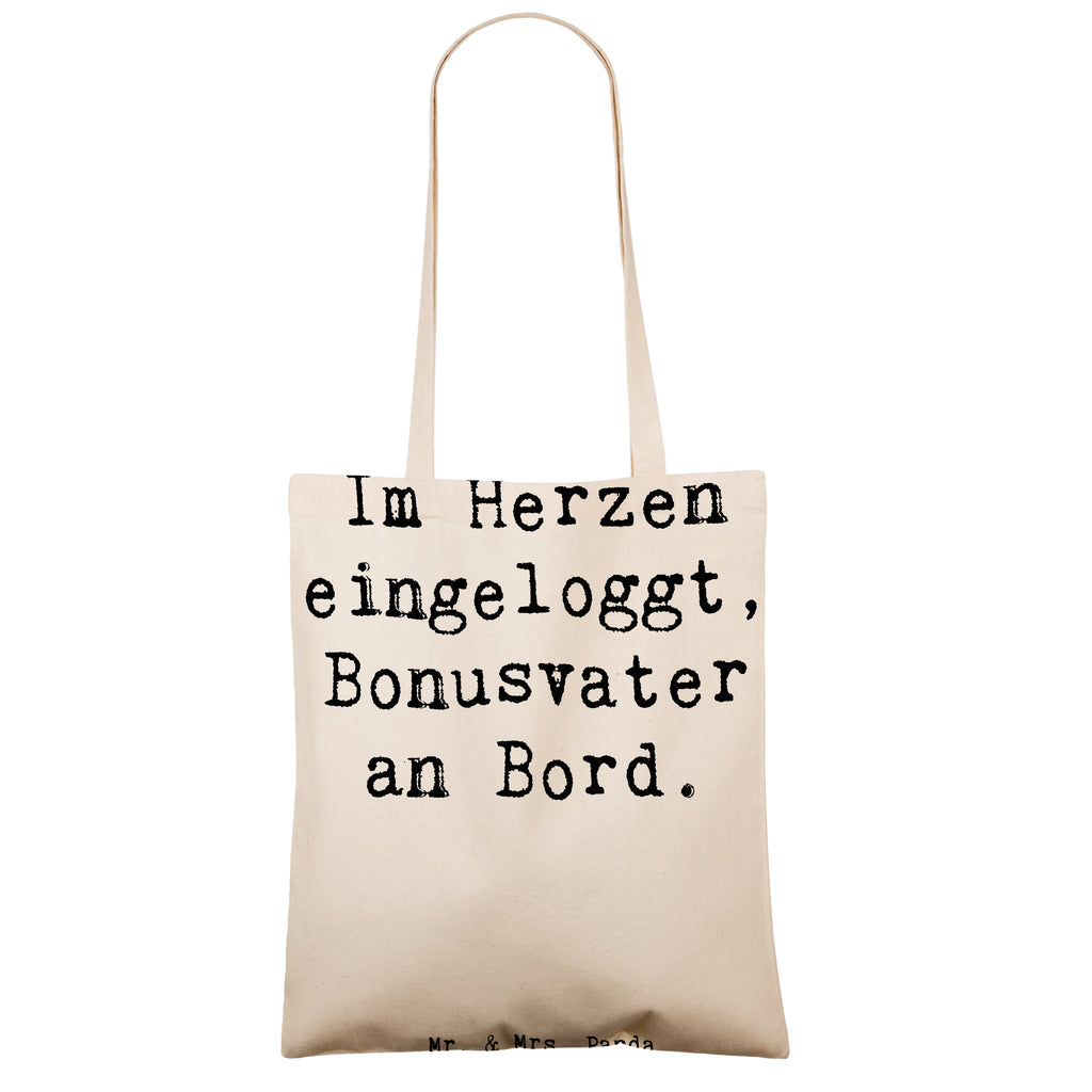 Tragetasche Spruch Bonusvater Herz Beuteltasche, Beutel, Einkaufstasche, Jutebeutel, Stoffbeutel, Tasche, Shopper, Umhängetasche, Strandtasche, Schultertasche, Stofftasche, Tragetasche, Badetasche, Jutetasche, Einkaufstüte, Laptoptasche, Familie, Vatertag, Muttertag, Bruder, Schwester, Mama, Papa, Oma, Opa