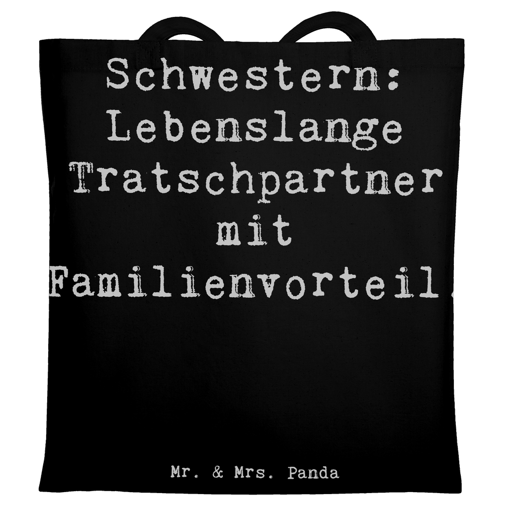 Tragetasche Spruch Schwestern Tratschpartner Beuteltasche, Beutel, Einkaufstasche, Jutebeutel, Stoffbeutel, Tasche, Shopper, Umhängetasche, Strandtasche, Schultertasche, Stofftasche, Tragetasche, Badetasche, Jutetasche, Einkaufstüte, Laptoptasche, Familie, Vatertag, Muttertag, Bruder, Schwester, Mama, Papa, Oma, Opa