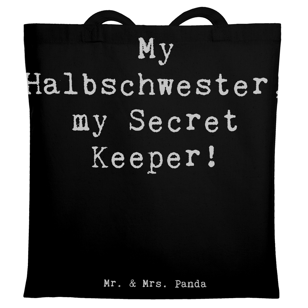 Tragetasche Spruch Halbschwester Geheimnishüter Beuteltasche, Beutel, Einkaufstasche, Jutebeutel, Stoffbeutel, Tasche, Shopper, Umhängetasche, Strandtasche, Schultertasche, Stofftasche, Tragetasche, Badetasche, Jutetasche, Einkaufstüte, Laptoptasche, Familie, Vatertag, Muttertag, Bruder, Schwester, Mama, Papa, Oma, Opa