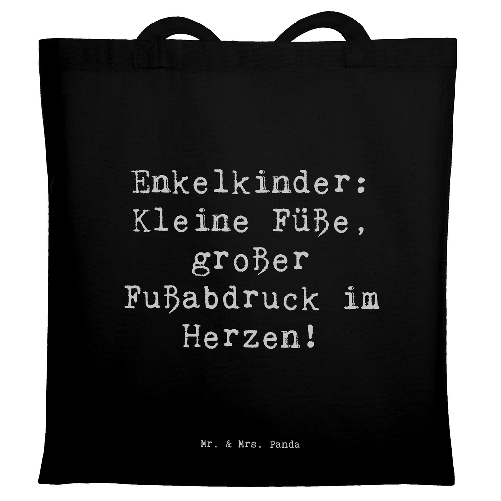 Tragetasche Spruch Enkelkinder Fußabdruck Beuteltasche, Beutel, Einkaufstasche, Jutebeutel, Stoffbeutel, Tasche, Shopper, Umhängetasche, Strandtasche, Schultertasche, Stofftasche, Tragetasche, Badetasche, Jutetasche, Einkaufstüte, Laptoptasche, Familie, Vatertag, Muttertag, Bruder, Schwester, Mama, Papa, Oma, Opa