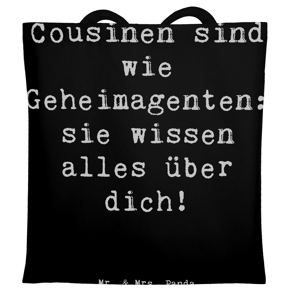 Tragetasche Spruch Cousinen Geheimagenten Beuteltasche, Beutel, Einkaufstasche, Jutebeutel, Stoffbeutel, Tasche, Shopper, Umhängetasche, Strandtasche, Schultertasche, Stofftasche, Tragetasche, Badetasche, Jutetasche, Einkaufstüte, Laptoptasche, Familie, Vatertag, Muttertag, Bruder, Schwester, Mama, Papa, Oma, Opa