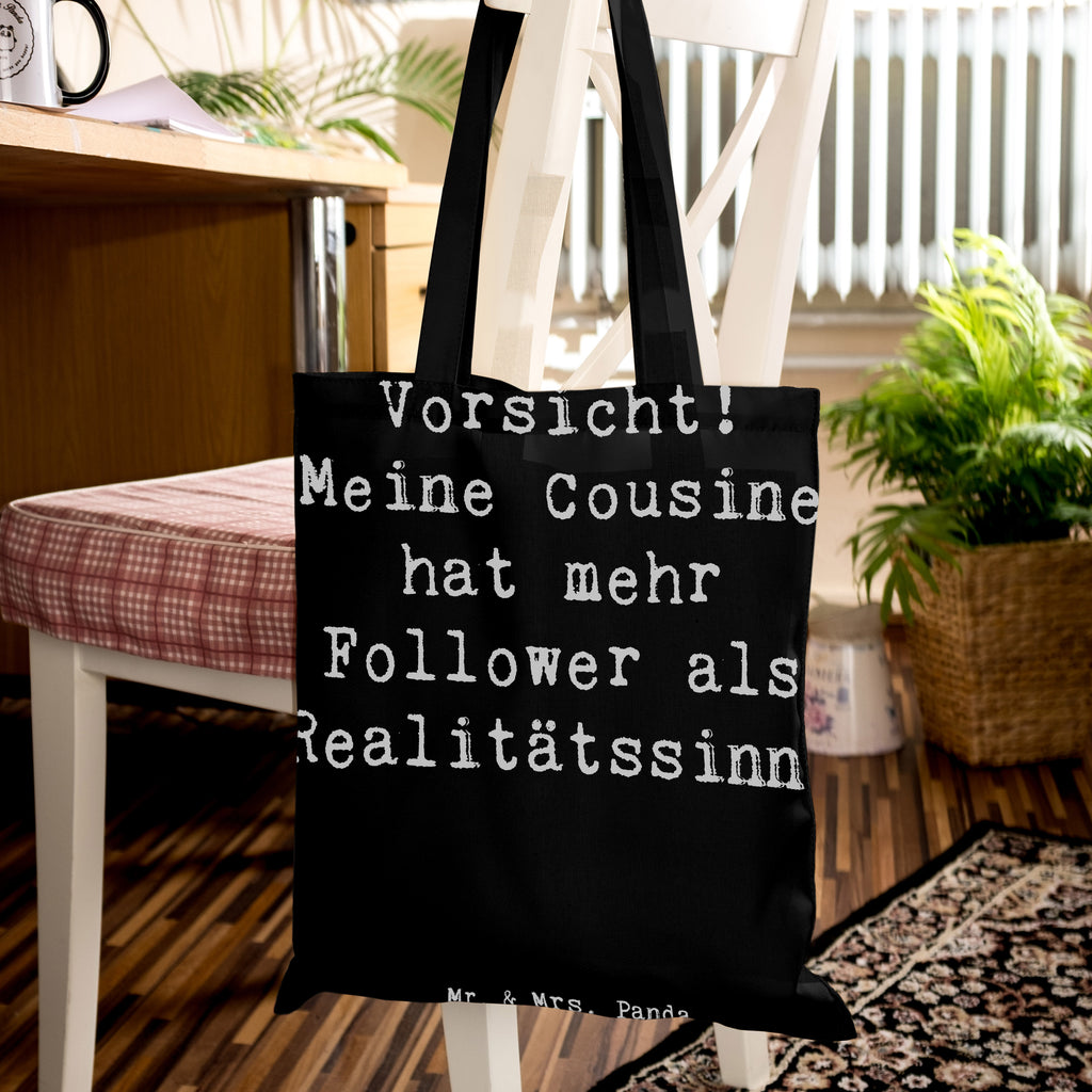 Tragetasche Spruch Cousine Influencer Beuteltasche, Beutel, Einkaufstasche, Jutebeutel, Stoffbeutel, Tasche, Shopper, Umhängetasche, Strandtasche, Schultertasche, Stofftasche, Tragetasche, Badetasche, Jutetasche, Einkaufstüte, Laptoptasche, Familie, Vatertag, Muttertag, Bruder, Schwester, Mama, Papa, Oma, Opa