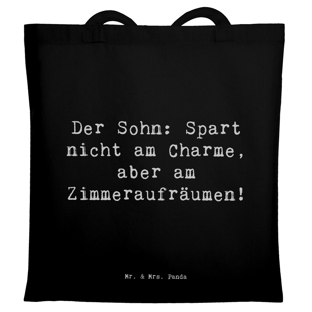 Tragetasche Spruch Sohn Charme Beuteltasche, Beutel, Einkaufstasche, Jutebeutel, Stoffbeutel, Tasche, Shopper, Umhängetasche, Strandtasche, Schultertasche, Stofftasche, Tragetasche, Badetasche, Jutetasche, Einkaufstüte, Laptoptasche, Familie, Vatertag, Muttertag, Bruder, Schwester, Mama, Papa, Oma, Opa