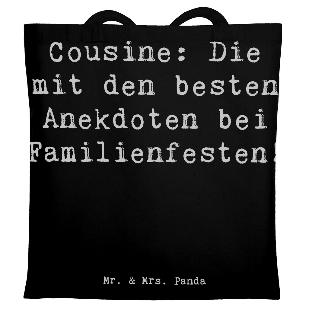 Tragetasche Spruch Cousine Anekdoten Beuteltasche, Beutel, Einkaufstasche, Jutebeutel, Stoffbeutel, Tasche, Shopper, Umhängetasche, Strandtasche, Schultertasche, Stofftasche, Tragetasche, Badetasche, Jutetasche, Einkaufstüte, Laptoptasche, Familie, Vatertag, Muttertag, Bruder, Schwester, Mama, Papa, Oma, Opa