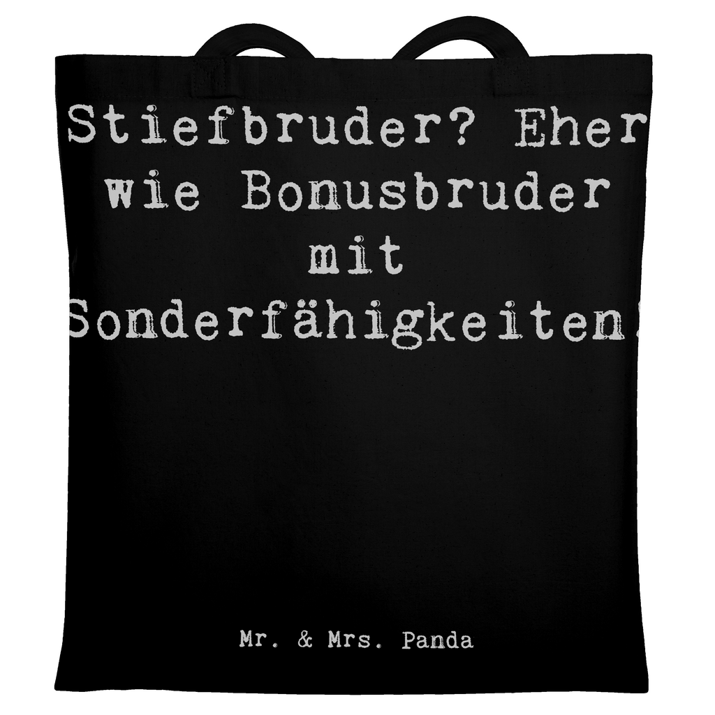 Tragetasche Spruch Stiefbruder Beuteltasche, Beutel, Einkaufstasche, Jutebeutel, Stoffbeutel, Tasche, Shopper, Umhängetasche, Strandtasche, Schultertasche, Stofftasche, Tragetasche, Badetasche, Jutetasche, Einkaufstüte, Laptoptasche, Familie, Vatertag, Muttertag, Bruder, Schwester, Mama, Papa, Oma, Opa