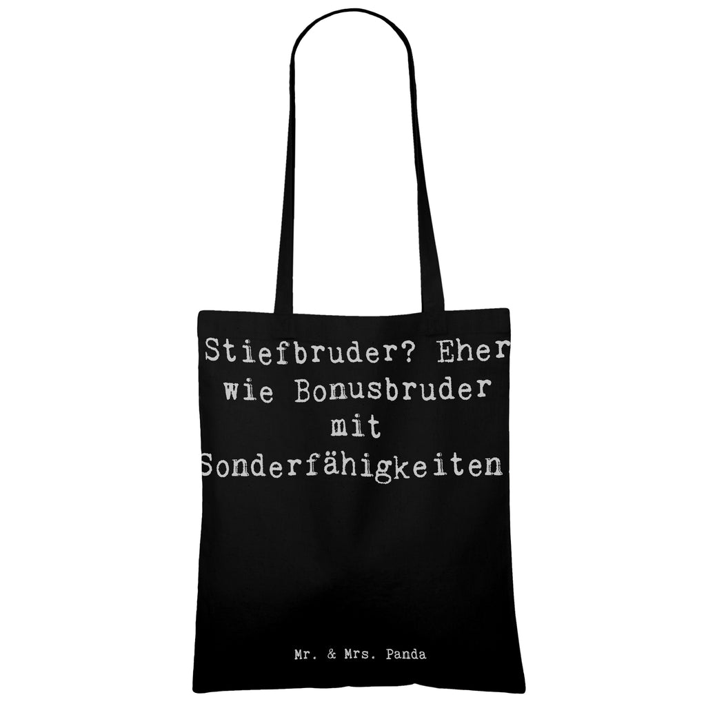 Tragetasche Spruch Stiefbruder Beuteltasche, Beutel, Einkaufstasche, Jutebeutel, Stoffbeutel, Tasche, Shopper, Umhängetasche, Strandtasche, Schultertasche, Stofftasche, Tragetasche, Badetasche, Jutetasche, Einkaufstüte, Laptoptasche, Familie, Vatertag, Muttertag, Bruder, Schwester, Mama, Papa, Oma, Opa