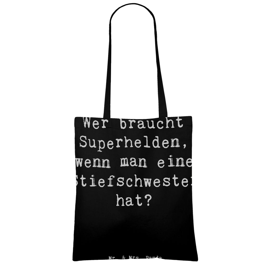 Tragetasche Spruch Stiefschwester Heldin Beuteltasche, Beutel, Einkaufstasche, Jutebeutel, Stoffbeutel, Tasche, Shopper, Umhängetasche, Strandtasche, Schultertasche, Stofftasche, Tragetasche, Badetasche, Jutetasche, Einkaufstüte, Laptoptasche, Familie, Vatertag, Muttertag, Bruder, Schwester, Mama, Papa, Oma, Opa