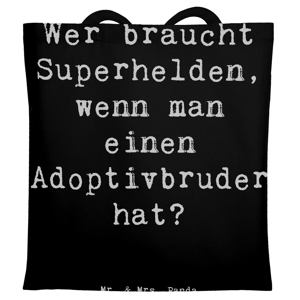 Tragetasche Spruch Held Adoptivbruder Beuteltasche, Beutel, Einkaufstasche, Jutebeutel, Stoffbeutel, Tasche, Shopper, Umhängetasche, Strandtasche, Schultertasche, Stofftasche, Tragetasche, Badetasche, Jutetasche, Einkaufstüte, Laptoptasche, Familie, Vatertag, Muttertag, Bruder, Schwester, Mama, Papa, Oma, Opa