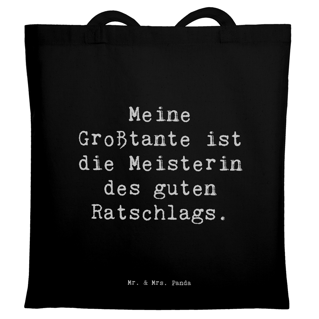 Tragetasche Spruch Großtante Ratschlag Beuteltasche, Beutel, Einkaufstasche, Jutebeutel, Stoffbeutel, Tasche, Shopper, Umhängetasche, Strandtasche, Schultertasche, Stofftasche, Tragetasche, Badetasche, Jutetasche, Einkaufstüte, Laptoptasche, Familie, Vatertag, Muttertag, Bruder, Schwester, Mama, Papa, Oma, Opa