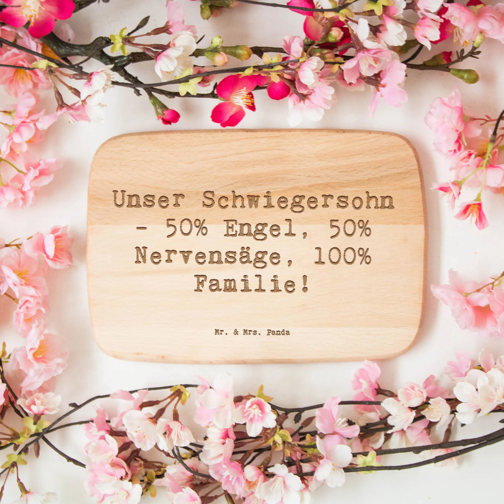 Frühstücksbrett Spruch Unser Schwiegersohn. 50% Engel, 50% Nervensäge, 100% Familie! Frühstücksbrett, Holzbrett, Schneidebrett, Schneidebrett Holz, Frühstücksbrettchen, Küchenbrett, Familie, Vatertag, Muttertag, Bruder, Schwester, Mama, Papa, Oma, Opa