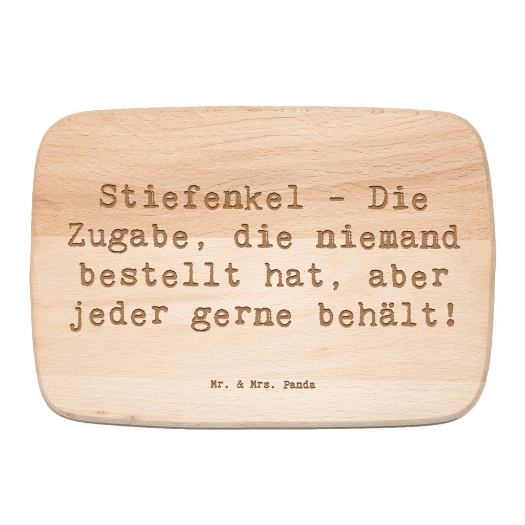 Frühstücksbrett Stiefenkel - Die Zugabe, die niemand bestellt hat, aber jeder gerne behält! Frühstücksbrett, Holzbrett, Schneidebrett, Schneidebrett Holz, Frühstücksbrettchen, Küchenbrett, Familie, Vatertag, Muttertag, Bruder, Schwester, Mama, Papa, Oma, Opa