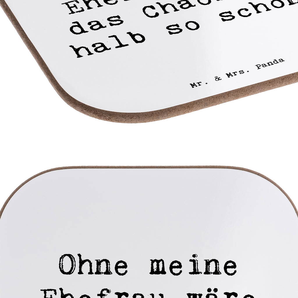 Untersetzer Spruch Ohne meine Ehefrau wäre das Chaos nur halb so schön. Untersetzer, Bierdeckel, Glasuntersetzer, Untersetzer Gläser, Getränkeuntersetzer, Untersetzer aus Holz, Untersetzer für Gläser, Korkuntersetzer, Untersetzer Holz, Holzuntersetzer, Tassen Untersetzer, Untersetzer Design, Familie, Vatertag, Muttertag, Bruder, Schwester, Mama, Papa, Oma, Opa