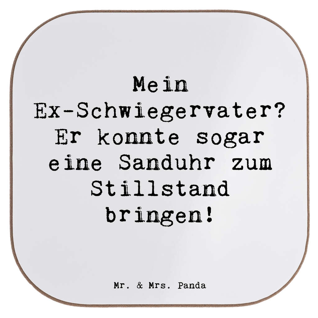 Untersetzer Ex Schwiegervater Zeit Bierdeckel, Glasuntersetzer, Untersetzer Gläser, Getränkeuntersetzer, Familie, Vatertag, Muttertag, Bruder, Schwester, Mama, Papa, Oma, Opa