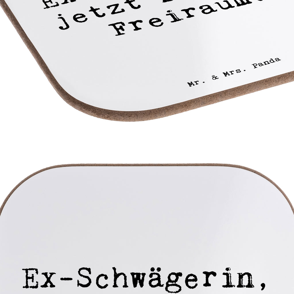 Untersetzer Ex-Schwägerin Freiraum Bierdeckel, Glasuntersetzer, Untersetzer Gläser, Getränkeuntersetzer, Familie, Vatertag, Muttertag, Bruder, Schwester, Mama, Papa, Oma, Opa