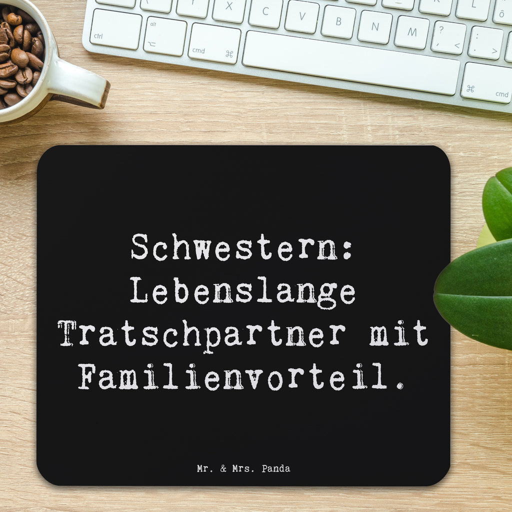 Mauspad Spruch Schwestern Tratschpartner Mousepad, Computer zubehör, Büroausstattung, PC Zubehör, Arbeitszimmer, Mauspad, Einzigartiges Mauspad, Designer Mauspad, Mausunterlage, Mauspad Büro, Familie, Vatertag, Muttertag, Bruder, Schwester, Mama, Papa, Oma, Opa