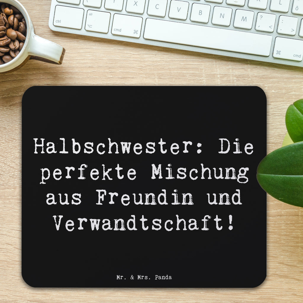 Mauspad Spruch Halbschwester Glück Mousepad, Computer zubehör, Büroausstattung, PC Zubehör, Arbeitszimmer, Mauspad, Einzigartiges Mauspad, Designer Mauspad, Mausunterlage, Mauspad Büro, Familie, Vatertag, Muttertag, Bruder, Schwester, Mama, Papa, Oma, Opa