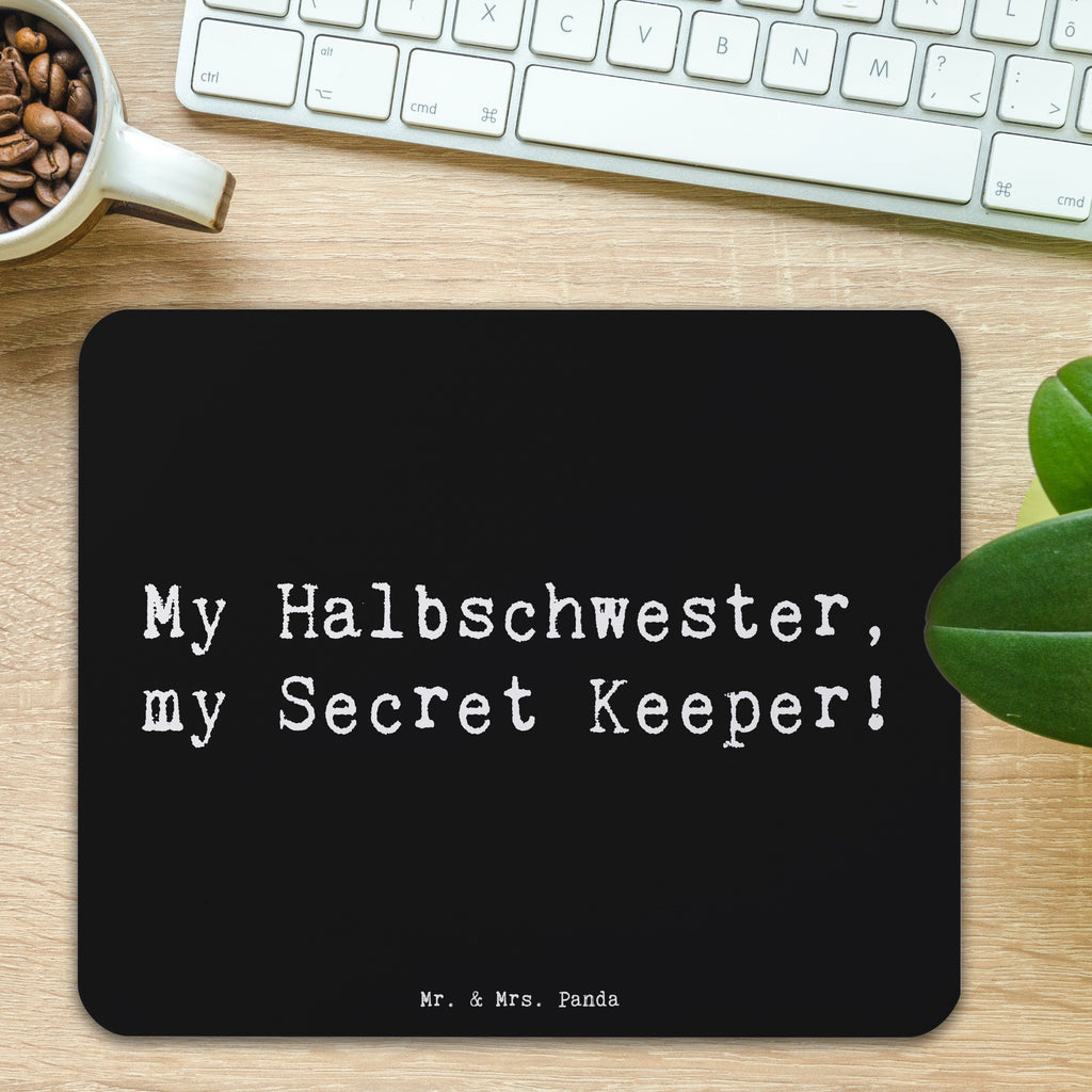 Mauspad Spruch Halbschwester Geheimnishüter Mousepad, Computer zubehör, Büroausstattung, PC Zubehör, Arbeitszimmer, Mauspad, Einzigartiges Mauspad, Designer Mauspad, Mausunterlage, Mauspad Büro, Familie, Vatertag, Muttertag, Bruder, Schwester, Mama, Papa, Oma, Opa