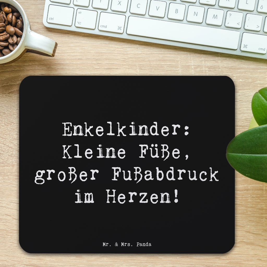 Mauspad Spruch Enkelkinder Fußabdruck Mousepad, Computer zubehör, Büroausstattung, PC Zubehör, Arbeitszimmer, Mauspad, Einzigartiges Mauspad, Designer Mauspad, Mausunterlage, Mauspad Büro, Familie, Vatertag, Muttertag, Bruder, Schwester, Mama, Papa, Oma, Opa