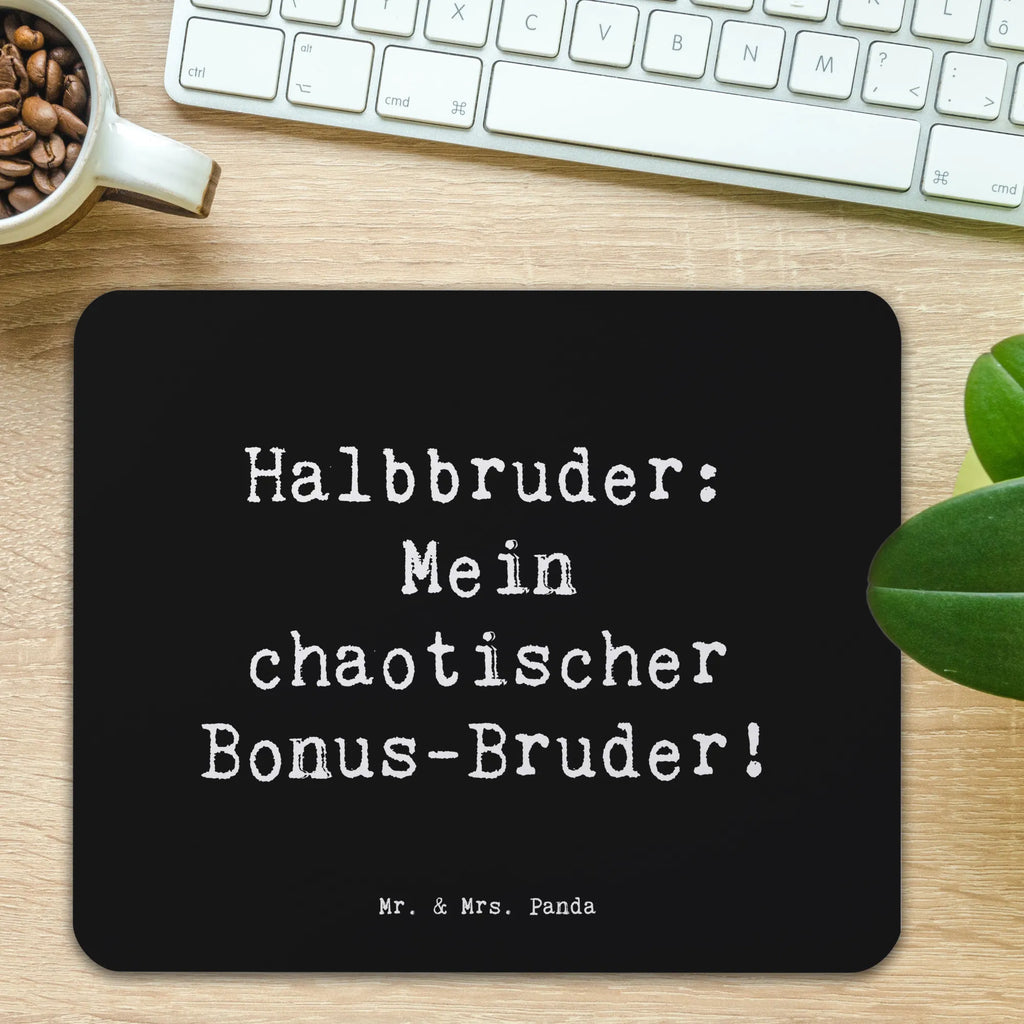 Mauspad Spruch Halbbruder Chaos Mousepad, Computer zubehör, Büroausstattung, PC Zubehör, Arbeitszimmer, Mauspad, Einzigartiges Mauspad, Designer Mauspad, Mausunterlage, Mauspad Büro, Familie, Vatertag, Muttertag, Bruder, Schwester, Mama, Papa, Oma, Opa