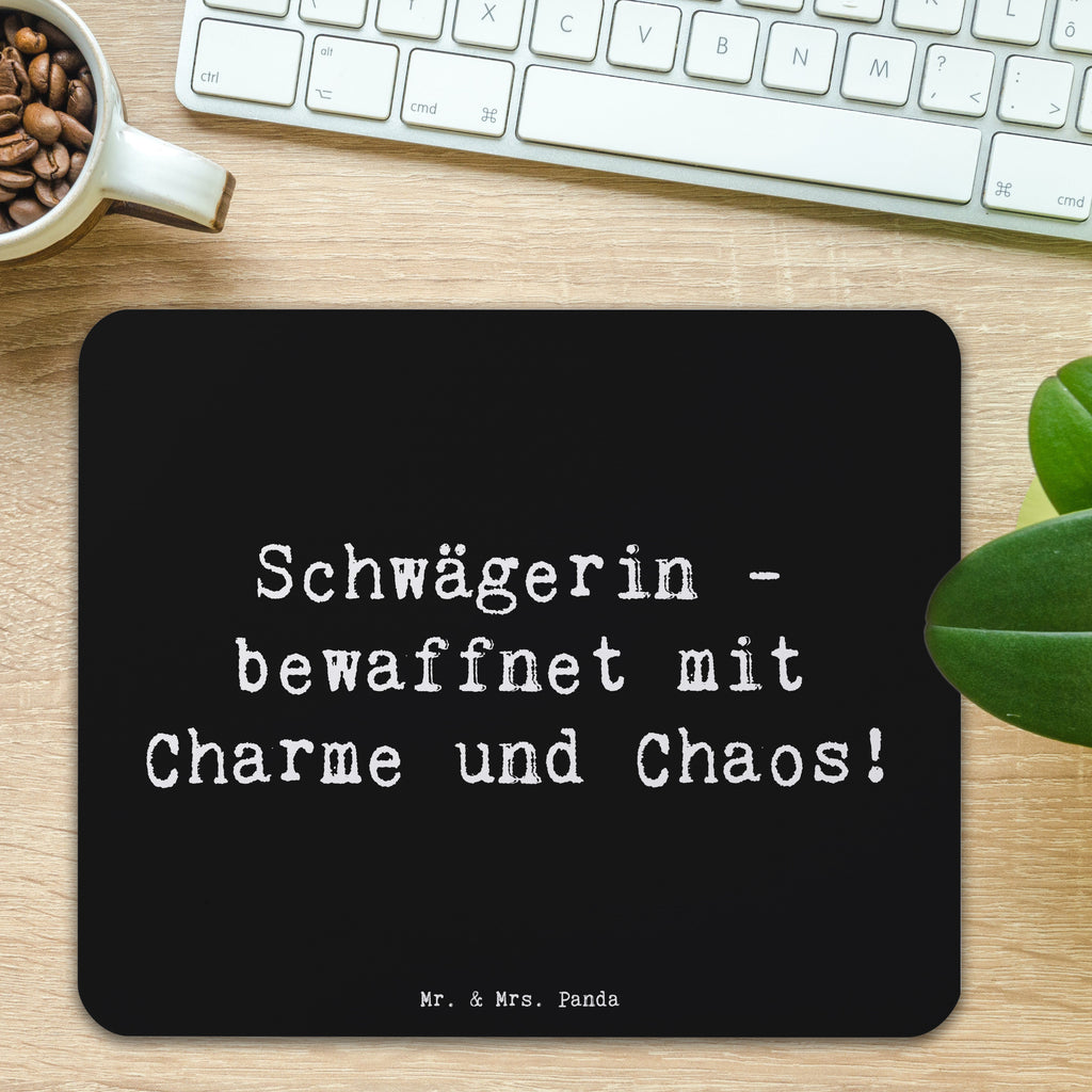 Mauspad Spruch Schwägerin Charmant Chaos Mousepad, Computer zubehör, Büroausstattung, PC Zubehör, Arbeitszimmer, Mauspad, Einzigartiges Mauspad, Designer Mauspad, Mausunterlage, Mauspad Büro, Familie, Vatertag, Muttertag, Bruder, Schwester, Mama, Papa, Oma, Opa