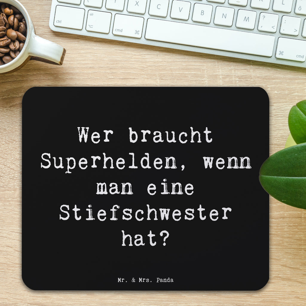 Mauspad Spruch Stiefschwester Heldin Mousepad, Computer zubehör, Büroausstattung, PC Zubehör, Arbeitszimmer, Mauspad, Einzigartiges Mauspad, Designer Mauspad, Mausunterlage, Mauspad Büro, Familie, Vatertag, Muttertag, Bruder, Schwester, Mama, Papa, Oma, Opa